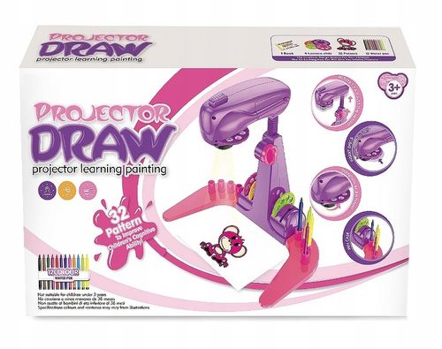 PROJEKTOR RZUTNIK DO NAUKI RYSOWANIA ZE SLAJDAMI ZESTAW DLA DZIECI + MAZAKI na Arena.pl