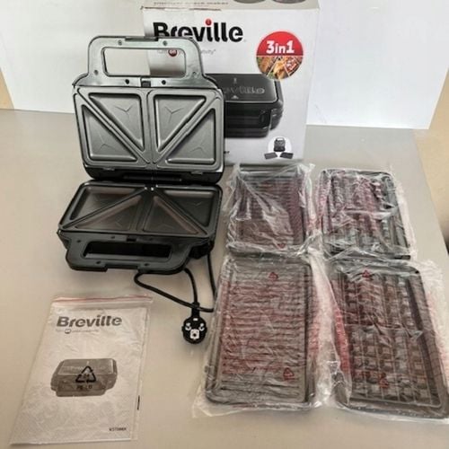 Opiekacz do kanapek Gofrownica Panini Tosty Grill Breville wkłady 3w1 na Arena.pl