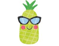 Balon foliowy Ananas w okularach, 42x72 cm