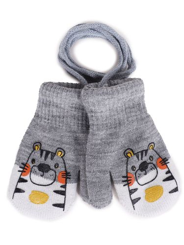 Rękawiczki chłopięce jednopalczaste ze sznurkiem z tygrysem 10 cm YOCLUB na Arena.pl