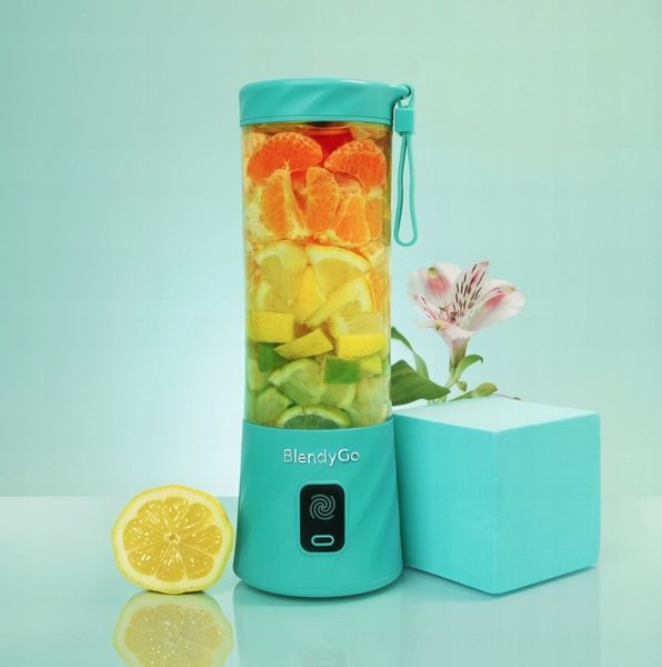 Blender bezprzewodowy BlendyGo 3 550ml USB Miętowy zdjęcie 9