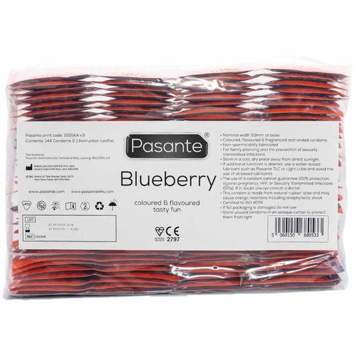 prezerwatywy jagodowe pasante blueberry blast fioletowe 144 szt na Arena.pl