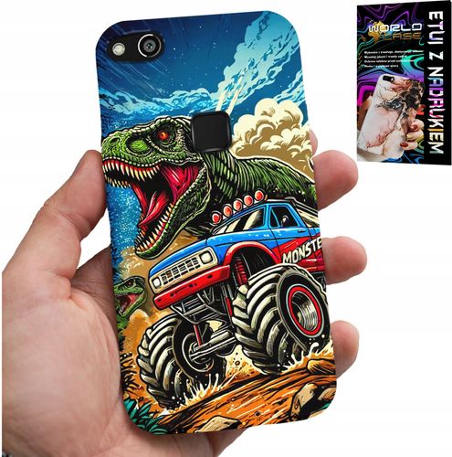 ETUI DO HUAWEI P10 LITE -DINOZAUR W MONSTERTRUCKU WZORY DLA DZIECI na Arena.pl