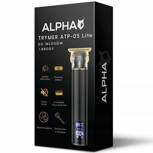 MASZYNKA TRYMER DO STRZYŻENIA GOLENIA WŁOSÓW BRODY ALPHA zdjęcie 10