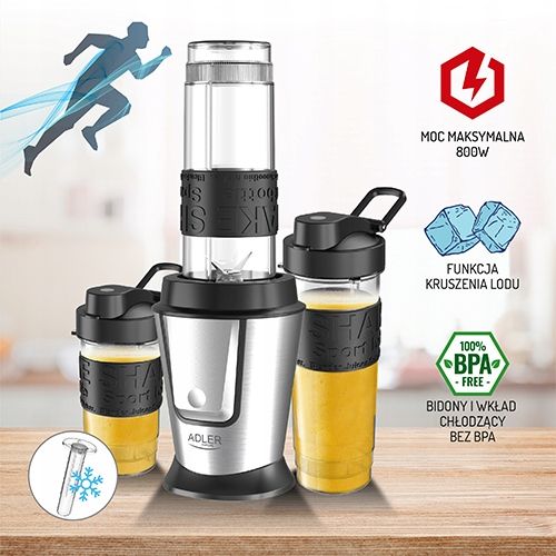 Blender kielichowy Adler AD4081 800 W czarny zdjęcie 6