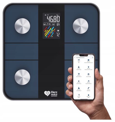 WAGA ŁAZIENKOWA ANALITYCZNA ELEKTRONICZNA BMI TŁUSZCZ TĘTNO APLIKACJA na Arena.pl