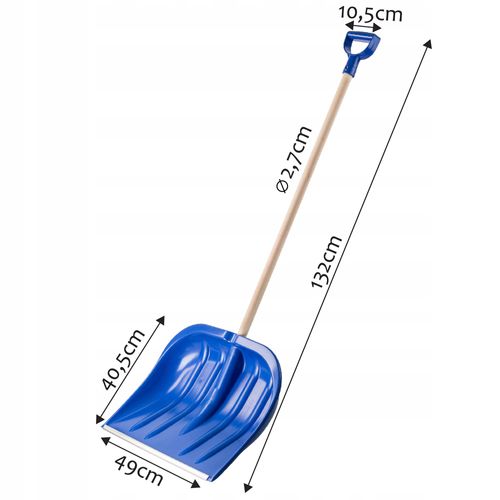 Łopata Szufla Do Śniegu Drewniany Trzon Niebieska na Arena.pl