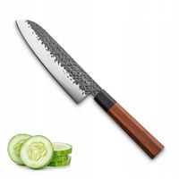 NÓŻ Santoku TWARDA STAL kuchenny OSTRY Japoński Starke Pro Toshiro 18 cm