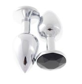 Korek Analny Z Czarnym Kryształkiem Diamond Plug Black
