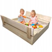 PIASKOWNICA DREWNIANA ZAMYKANA ŁAWKI 120x120cm SZYBKI MONTAŻ JAKOŚĆ