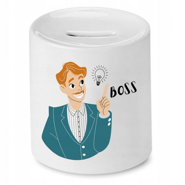 Skarbonka Dla Szefa Szefowa Boss Prezent Z Nadrukiem Ze Zdjęciem zdjęcie 1