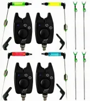 SYGNALIZATOR WĘDKARSKI WODOODPORNY CZUJNIK LED + SWINGER + PODPÓRKA WĘDKE
