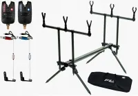 STANOWISKO KARPIOWE 3WĘDKI ROD-POD+ 2x SYGNALIZATOR BRAŃ+ 2x SWINGER + ETUI