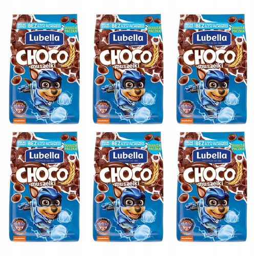 Płatki śnaidaniowe Lubella Mlekołaki Choco czekoladowe muszelki 6x500 g na Arena.pl