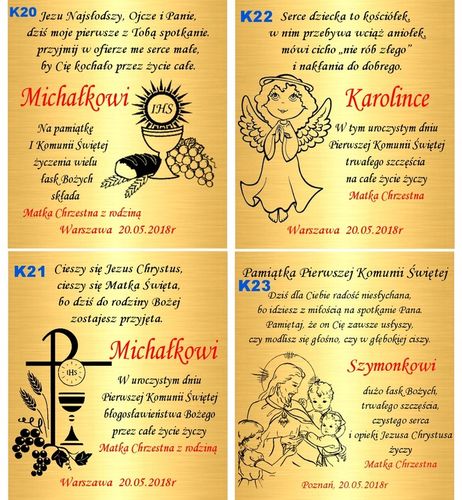 Złoty Łańcuszek z Krzyżykiem 585 Chrzest Komunia Grawer na Arena.pl