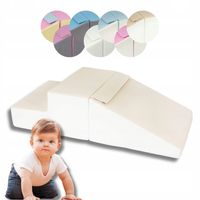 Zestaw 2 dużych klocków piankowych do zabawy dla dziecka, biały, cappuccino