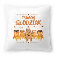 Poduszka Dla Tymona Na Urodziny Ze Zdjęciem Na Prezent Biała 40X40 Cm