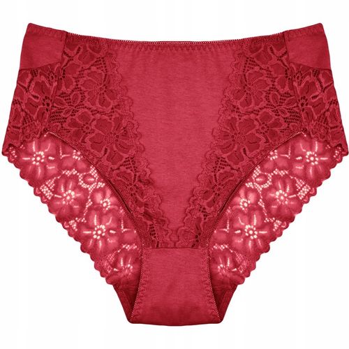 Majtki Damskie Bawełniane Koronkowe Wysoki Stan Wygodne Kobiece 4-PAK XXL na Arena.pl