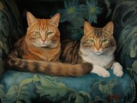 Plakat 20x15cm Koty na Fotelu