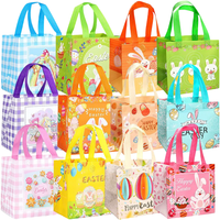 Torby Torebki na Prezenty Pisanki Wielkanocne Włóknina 12 szt 20x15x21 cm