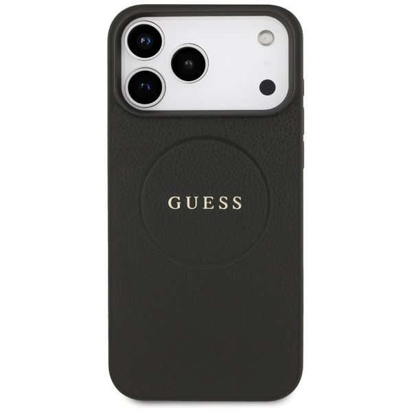 Etui Guess Grained Ring MagSafe do iPhone 17 Pro Max czarny zdjęcie 3