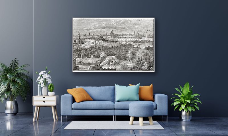 OBRAZ NA PŁÓTNIE 072 Grafika miejska 90x60cm zdjęcie 4