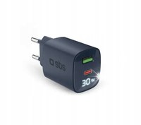 Ładowarka sieciowa SBS USB + USB-C Gan Szaro-niebieski