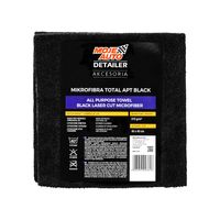 Moje Auto Detailer Mikrofibra APT BLACK (ALL PURPOSE TOWEL) 370g/m2 40x40cm LASER CUT