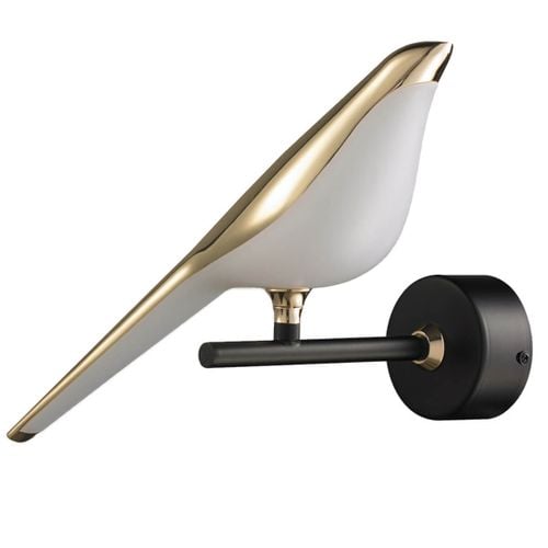 Ścienna lampa dekoracyjna Tit ST-9008-W Step LED 10W 3000K ptak złoty czarny na Arena.pl