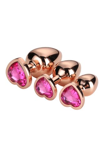 GLEAMING LOVE ROSE GOLD PLUG SET na Arena.pl