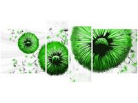 120CM 55 OBRAZ 4 ELEM ZIELONE DMUCHAWCE ŚCIENNY