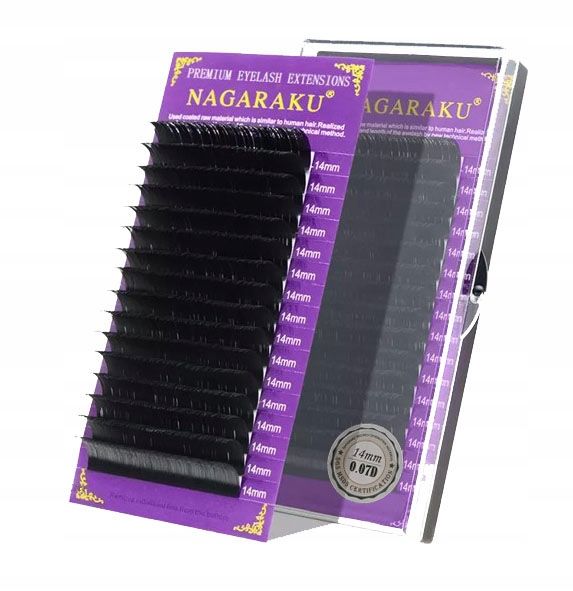 Rzęsy Nagaraku D, 0.07, 8 mm zdjęcie 8