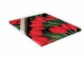 SZKLANA DESKA KUCHENNA 25x25 446e Tulipany