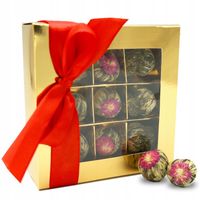 Zestaw herbat kwitnących 9 szt. BOMBONIERKA PREZENT NA ŚWIĘTA