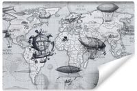 Fototapeta Do Biura MAPA Napisy Styl Retro 450cm x 300cm