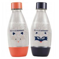 Małe butelki na wodę do saturatora 0,5 l Sodastream - borsuk / szop dwupak