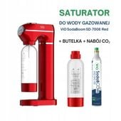 Saturator ViO SodaBoom SD-7006 Red + 2 Butelki 1 l + Nabój CO2 - zestaw