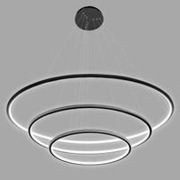 Lampa wisząca Ledowe Okręgi No.3 80cm 3K czarna