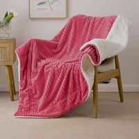 MIULEE Przytulny Koc Gruby Aksamitny 125x150 cm Różowy