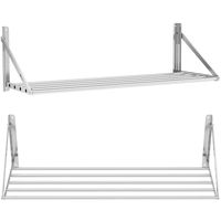 półka ścienna wisząca stalowa nierdzewna składana 120 x 45cm