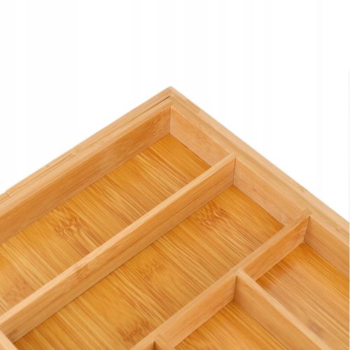 WKŁAD DO SZUFLADY na sztućce bambusowy rozsuwany regulowany organizer 52x43 na Arena.pl