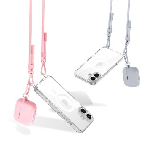 TECH-PROTECT FLEXAIR CHAIN MAGSAFE IPHONE 16 GREY & PINK na Arena.pl