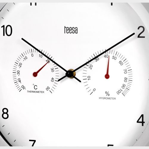 Zegar ścienny 30 cm z termometrem i hydrometrem na Arena.pl