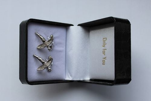 Spinki do mankietów EXC Ptak Bażant Przepiórka dla Myśliwego w Szkatułce na Arena.pl