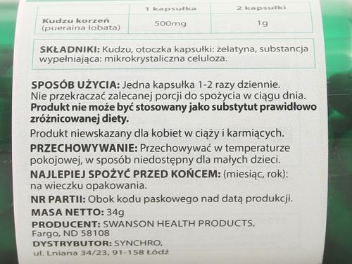 Kudzu korzeń - Swanson - 60kaps na Arena.pl