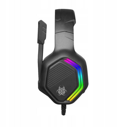 SŁUCHAWKI GAMINGOWE NASZUSZNE Z MIKROFONEM PRZEWODOWE RGB DLA GRACZY JACK na Arena.pl
