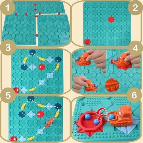 Gra Logiczna dla Dzieci Tor Przeszkód Plansza Koparki Zabawka Edukacyjna 3+ na Arena.pl