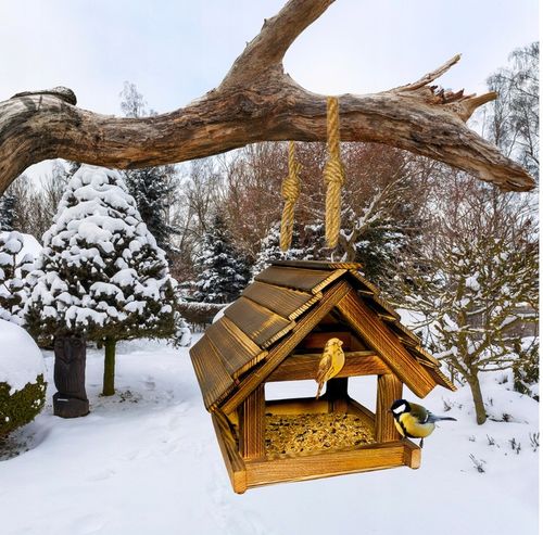 Karmnik Dla Ptaków Duży Na Prezent PREMIUM XXL Budka Ozdoba Ogrodu + na Arena.pl