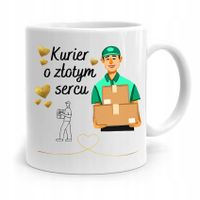 Kubek Prezent Dla Kuriera Kurier O Złotym Sercu Z Nadrukiem Ze Zdjęciem