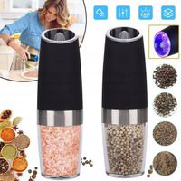 ELEKTRYCZNY MŁYNEK DO PIEPRZU ZESTAW 2 SZT MŁYNKÓW DO SOLI I PIEPRZU, Z LED